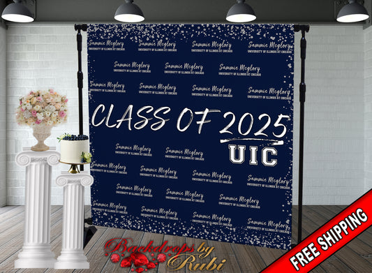 Graduation Backdrop, Prom, Graduation Photo Booth, Class of 2025 Backdrop, Class of 2025 Step and Repeat, Graduation Senior Prom Banner, Class of 2025
