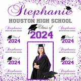 Graduation Backdrop, Prom, Graduation Photo Booth, Class of 2024 Backdrop, Class of 2024 Step and Repeat, Graduation Senior Prom Banner, Class of 2024