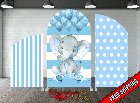 Arched Elephant Backdrop, Arched Chiara Elephant Backdrop, Elephant Baby Shower Backdrop, Chiara Elephant Backdrop, Arched Baby Shower, Elephant Backdrop, Elephant banner, Elephant Safari Baby Shower Backdrop, It's a Boy Elephant