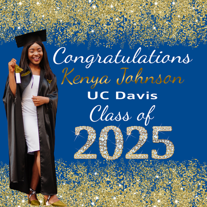 Graduation Backdrop, Prom, Graduation Photo Booth, Class of 2025 Backdrop, Class of 2024 Step and Repeat, Graduation Senior Prom Banner, Class of 2025