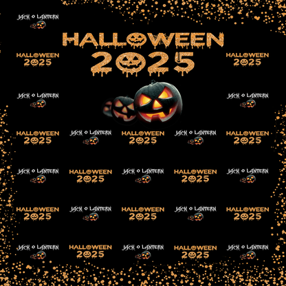 Halloween Step And Repeat Backdrop, Halloween Backdrop, Halloween Banner, 2025 Backdrop, Halloween Birthday backdrop, Halloween Party