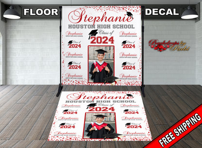 Graduation Floor Decal, Sweet 16, Graduation Floor Decal, Class of 2024 Floor Decal, Graduation Floor Sticker, Senior Prom Floor Decal, Class of 2024