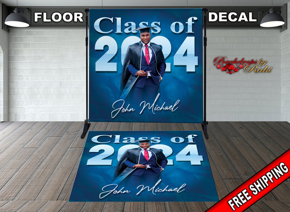 Graduation Floor Decal, Sweet 16, Graduation Floor Decal, Class of 2024 Floor Decal, Graduation Floor Sticker, Senior Prom Floor Decal, Class of 2024, Class of 2024, Graduation Chalk Board