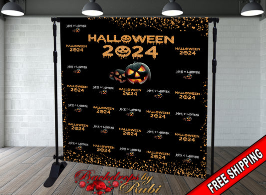 Halloween Step And Repeat Backdrop, Halloween Backdrop, Halloween Banner, 2024 Backdrop, Halloween Birthday backdrop, Halloween Party