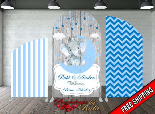 Arched Elephant Backdrop, Arched Chiara Elephant Backdrop, Elephant Baby Shower Backdrop, Chiara Elephant Backdrop, Arched Baby Shower, Elephant Backdrop, Elephant banner, Elephant Safari Baby Shower Backdrop, It's a Boy Elephant