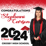Graduation Backdrop, Prom, Graduation Photo Booth, Class of 2024 Backdrop, Class of 2024 Step and Repeat, Graduation Senior Prom Banner, Class of 2024