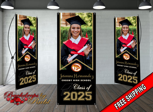 Graduation X-Stand, Graduation Banner, Graduation X-Stand Banner, Graduation Custom X-Stand Banner, Class of 2025 X-Stand Banner, X-Stand