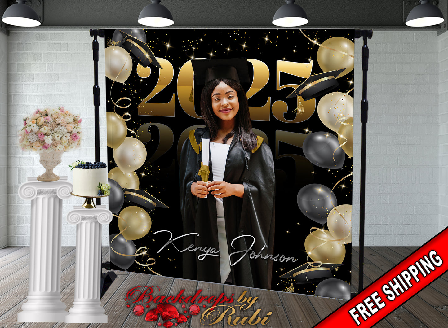 Graduation Backdrop, Prom, Graduation Photo Booth, Class of 2025 Backdrop, Class of 2025 Step and Repeat, Graduation Senior Prom Banner, Class of 2025