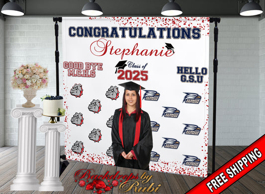 Graduation Backdrop, Prom, Graduation Photo Booth, Class of 2025 Backdrop, Class of 2025 Step and Repeat, Graduation Senior Prom Banner, Class of 2025