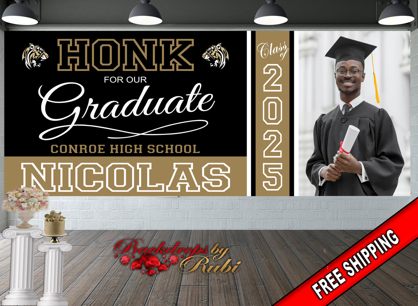 Graduation Banner, Graduation Garage Banner, Class of 2025 Banner, Class of 2025 Photo Banner, Graduation Senior Prom Banner, Graduation