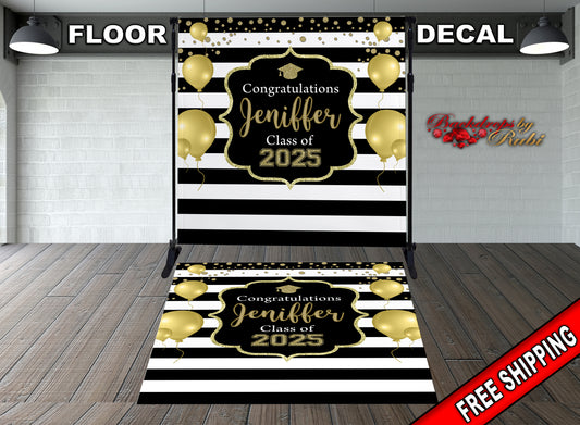 Graduation Floor Decal, Sweet 16, Graduation Floor Decal, Class of 2025 Floor Decal, Graduation Floor Sticker, Senior Prom Floor Decal, Class of 2025