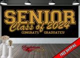 Graduation Banner, Graduation Garage Banner, Class of 2024 Banner, Class of 2024 Photo Banner, Graduation Senior Prom Banner, Graduation