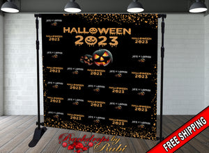 Halloween Step And Repeat Backdrop, Halloween Backdrop, Halloween Banner, 2021 Backdrop, Halloween Birthday backdrop, Halloween Party