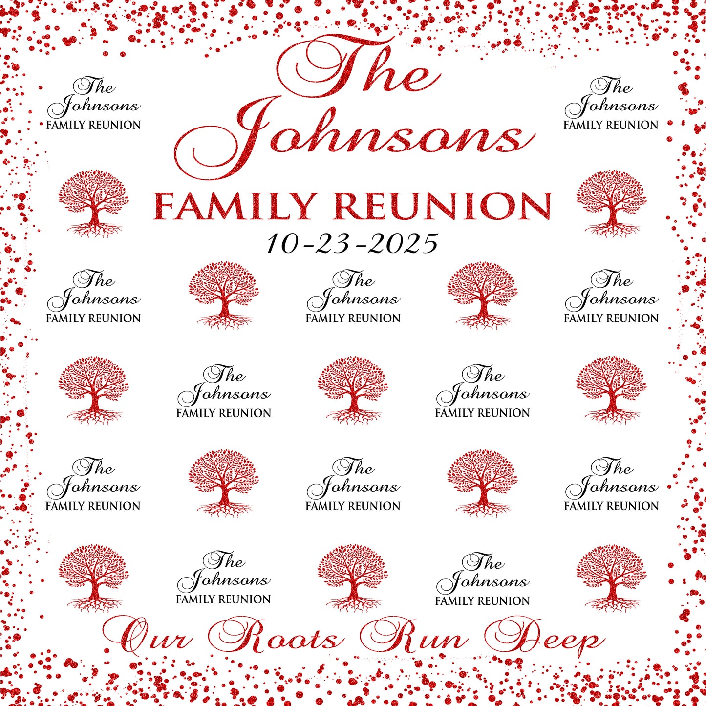 Family Reunion Backdrop, Family Reunion Step and Repeat, Family Reunion Banner, Family Gathering Backdrop, Family Tree Backdrop, Tree Banner