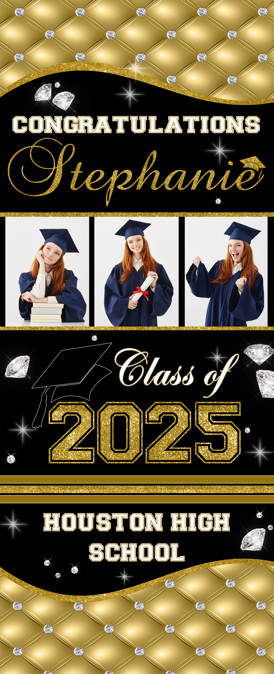 Graduation X-Stand, Graduation Banner, Graduation X-Stand Banner, Graduation Custom X-Stand Banner, Class of 2025 X-Stand Banner, X-Stand