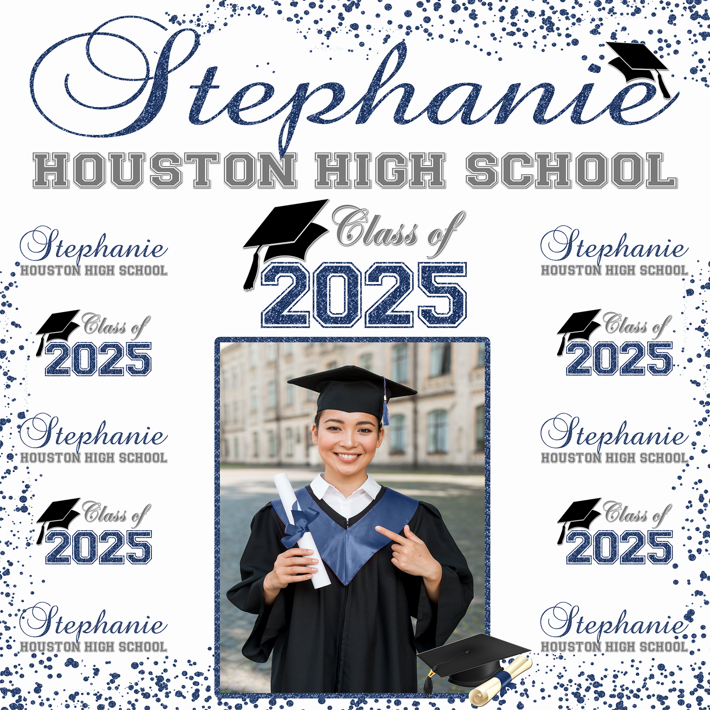 Graduation Backdrop, Prom, Graduation Photo Booth, Class of 2025 Backdrop, Class of 2025 Step and Repeat, Graduation Senior Prom Banner, Class of 2025