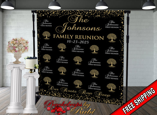 Family Reunion Backdrop, Family Reunion Step and Repeat, Family Reunion Banner, Family Gathering Backdrop, Family Tree Backdrop, Tree Banner