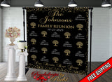 Family Reunion Backdrop, Family Reunion Step and Repeat, Family Reunion Banner, Family Gathering Backdrop, Family Tree Backdrop, Tree Banner