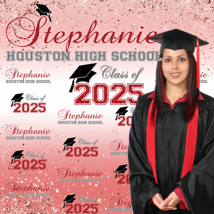 Graduation Backdrop, Prom, Graduation Photo Booth, Class of 2025 Backdrop, Class of 2025 Step and Repeat, Graduation Senior Prom Banner, Class of 2025