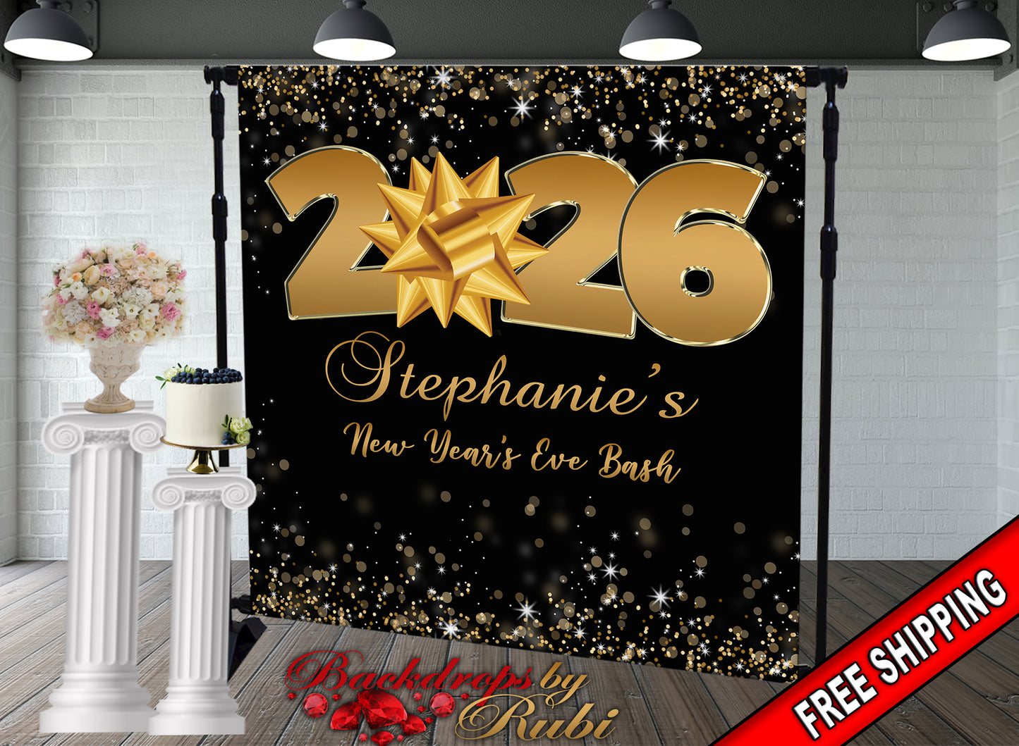 New Year's Eve Party Photo Booth, New Year's Backdrop, New Year's Banner, 2025 Backdrop, 2025 Banner, New Years, Holiday Backdrops, 2025