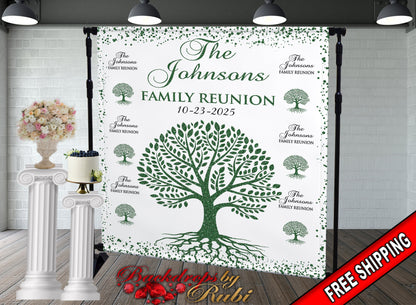 Family Reunion Backdrop, Family Reunion Step and Repeat, Family Reunion Banner, Family Gathering Backdrop, Family Tree Backdrop, Tree Banner