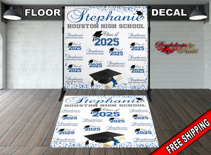 Graduation Floor Decal, Sweet 16, Graduation Floor Decal, Class of 2025 Floor Decal, Graduation Floor Sticker, Senior Prom Floor Decal, Class of 2025