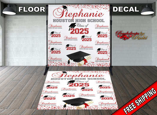 Graduation Floor Decal, Sweet 16, Graduation Floor Decal, Class of 2025 Floor Decal, Graduation Floor Sticker, Senior Prom Floor Decal, Class of 2025