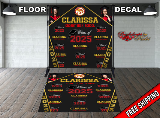 Graduation Floor Decal, Sweet 16, Graduation Floor Decal, Class of 2025 Floor Decal, Graduation Floor Sticker, Senior Prom Floor Decal, Class of 2025