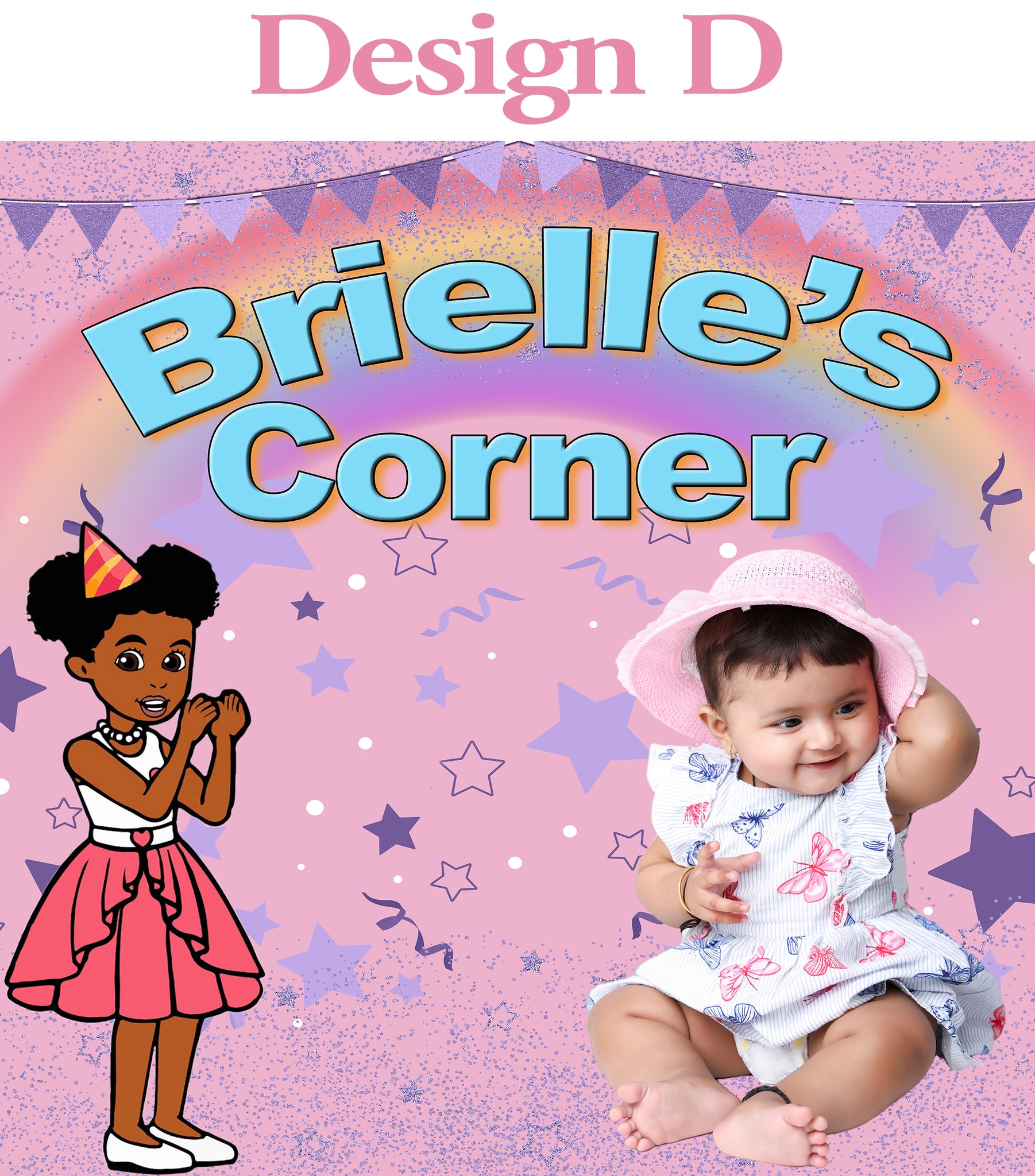 Gracie's Corner Backdrop, Gracie's Corner Banner, Gracie Party Backdro