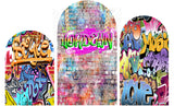 Graffiti Arched Backdrop, Graffiti Arched Banner, Arched 80's 90's Hip Hop Rock Party Backdrop, Graffiti Theme Backdrop, Hip Hop Banner