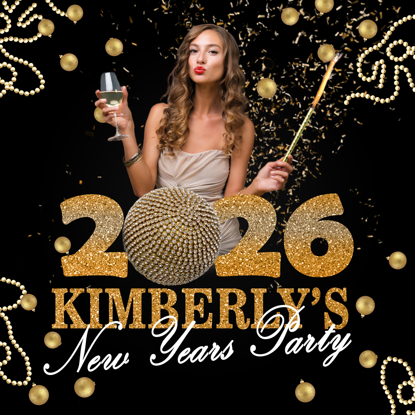 New Year's Eve Party Photo Booth, New Year's Backdrop, New Year's Banner, 2026 Backdrop, 2026 Banner, New Years, Holiday Backdrops, 2026