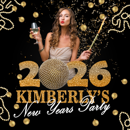 New Year's Eve Party Photo Booth, New Year's Backdrop, New Year's Banner, 2026 Backdrop, 2026 Banner, New Years, Holiday Backdrops, 2026