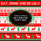 Ugly Sweater Holiday Party Photo Booth Backdrop, Ugly Sweater Party Backdrop, Festive backdrop, Ugly Sweater Banner, Ugly Sweater Sign