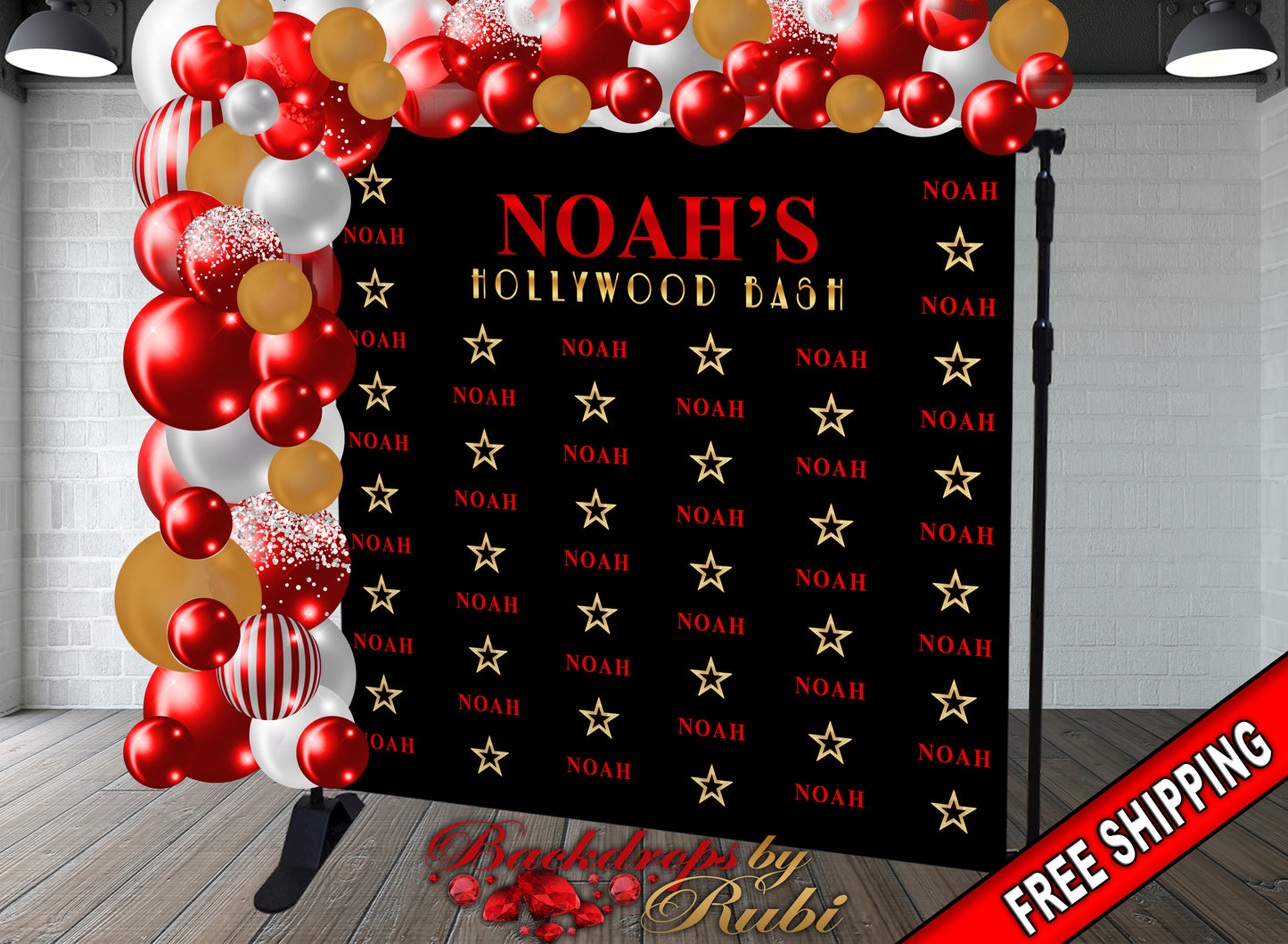 Hollywood Backdrop, Hollywood Banner, Hollywood Birthday Backdrop, Red Carpet Backdrop, Hollywood Photo Backdrop, Hollywood Shower, star