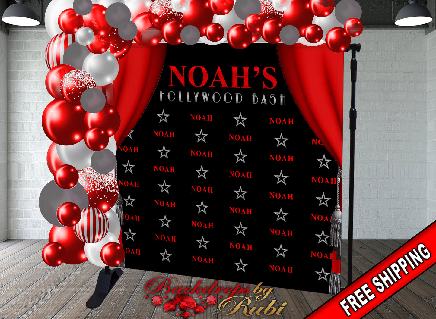 Hollywood Backdrop, Hollywood Banner, Hollywood Birthday Backdrop, Red Carpet Backdrop, Hollywood Photo Backdrop, Hollywood Shower, star