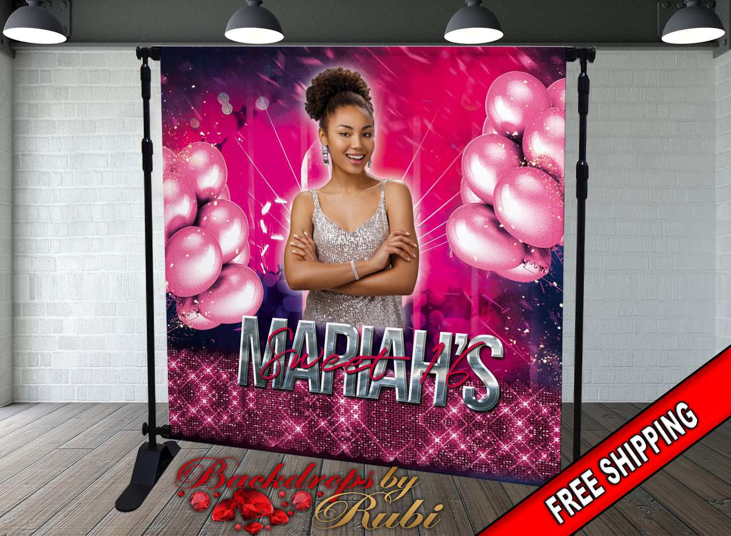 Birthday Backdrop, sweet 16 Backdrop, 21st Birthday Backdrop, Prom Backdrop, Birthday Banner, Photo Birthday Backdrop, 50th birthday, party planner