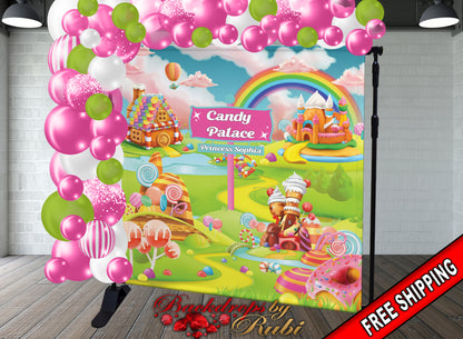 Candy Land Backdrop, Candy Land Banner, Candy Party Backdrop, Candy Party Background, Candy Sign, Sweet Shop Backdrop, Candyland Birthday