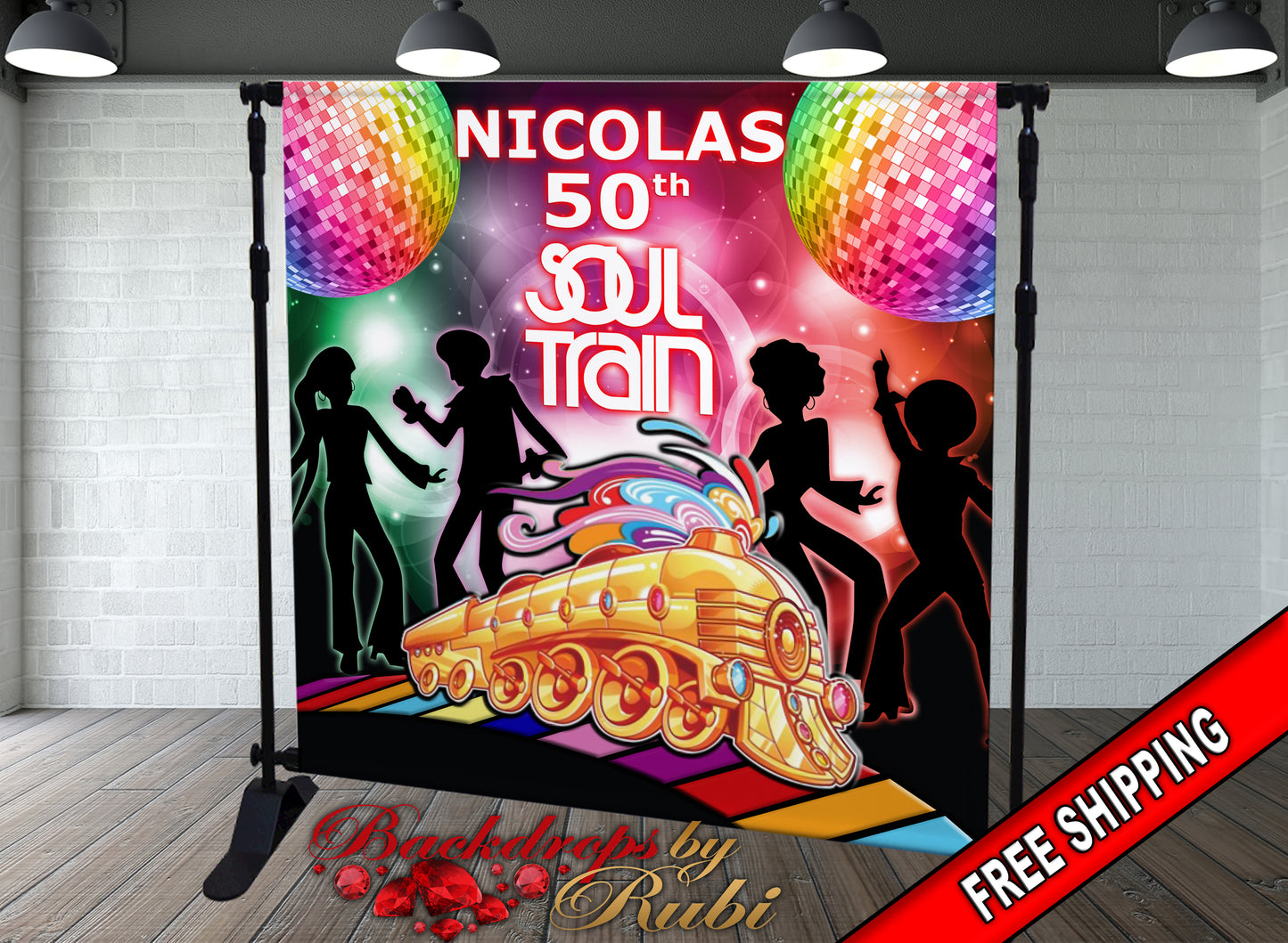 Soul Train Birthday Backdrop, Soul Train Men's Backdrop, Soul Train Party, Soul Train Birthday Step and Repeat, Soul Train Banner Active