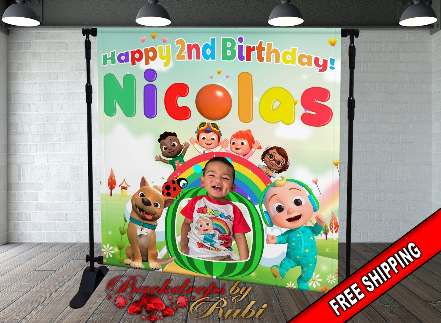 Cocomelon Backdrop, Cocomelon Banner, Cocomelon Birthday,Cocomelon Party, Cocomelon Personalized Backdrop, Cocomelon Baby Shower, Cocomelon