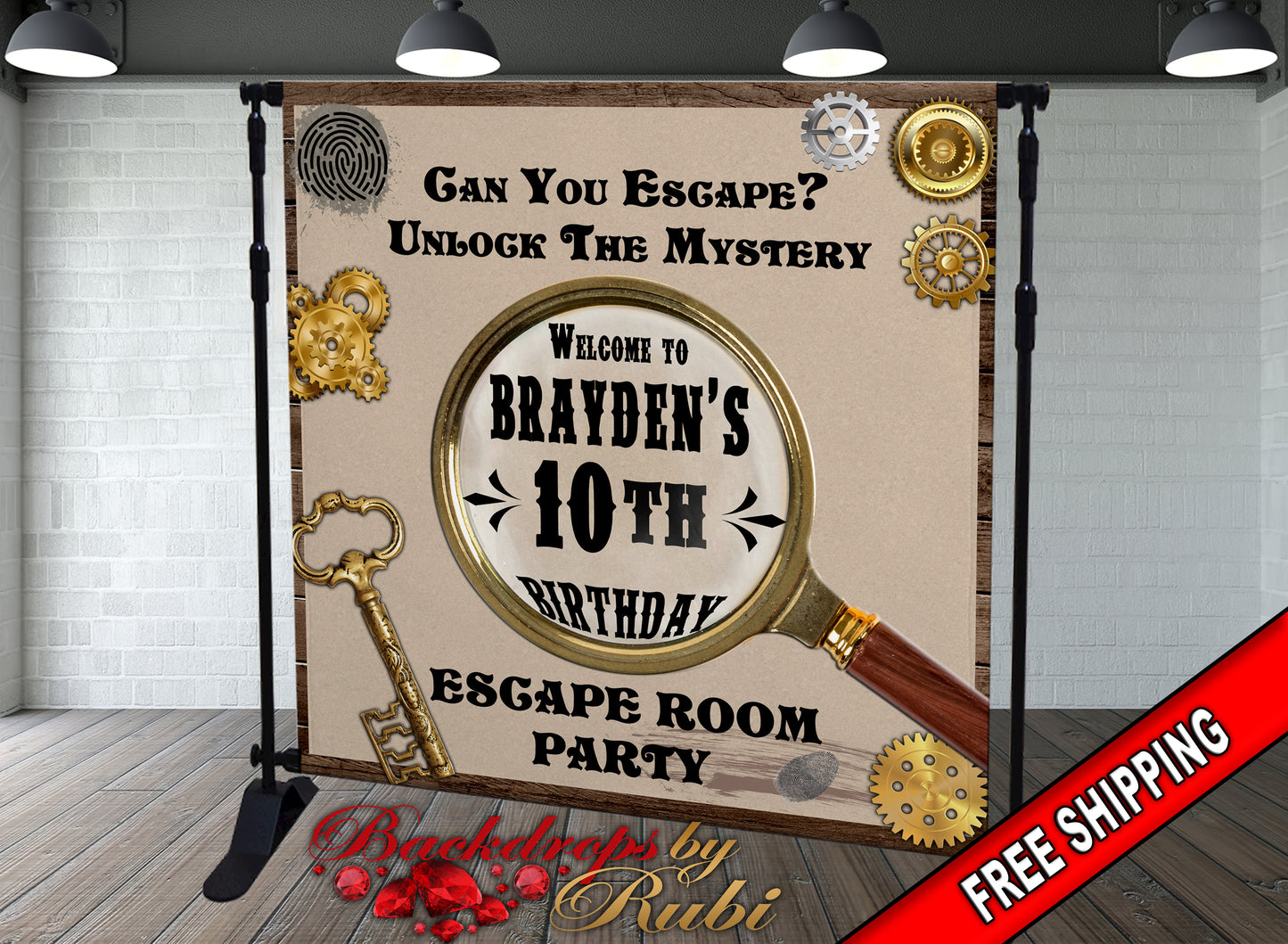 Escape Room Backdrop, Escape Room Birthday Backdrop, Escape Room Baby Shower, Escape Room Birthday, Escape Room Banner, Escape Room Sign