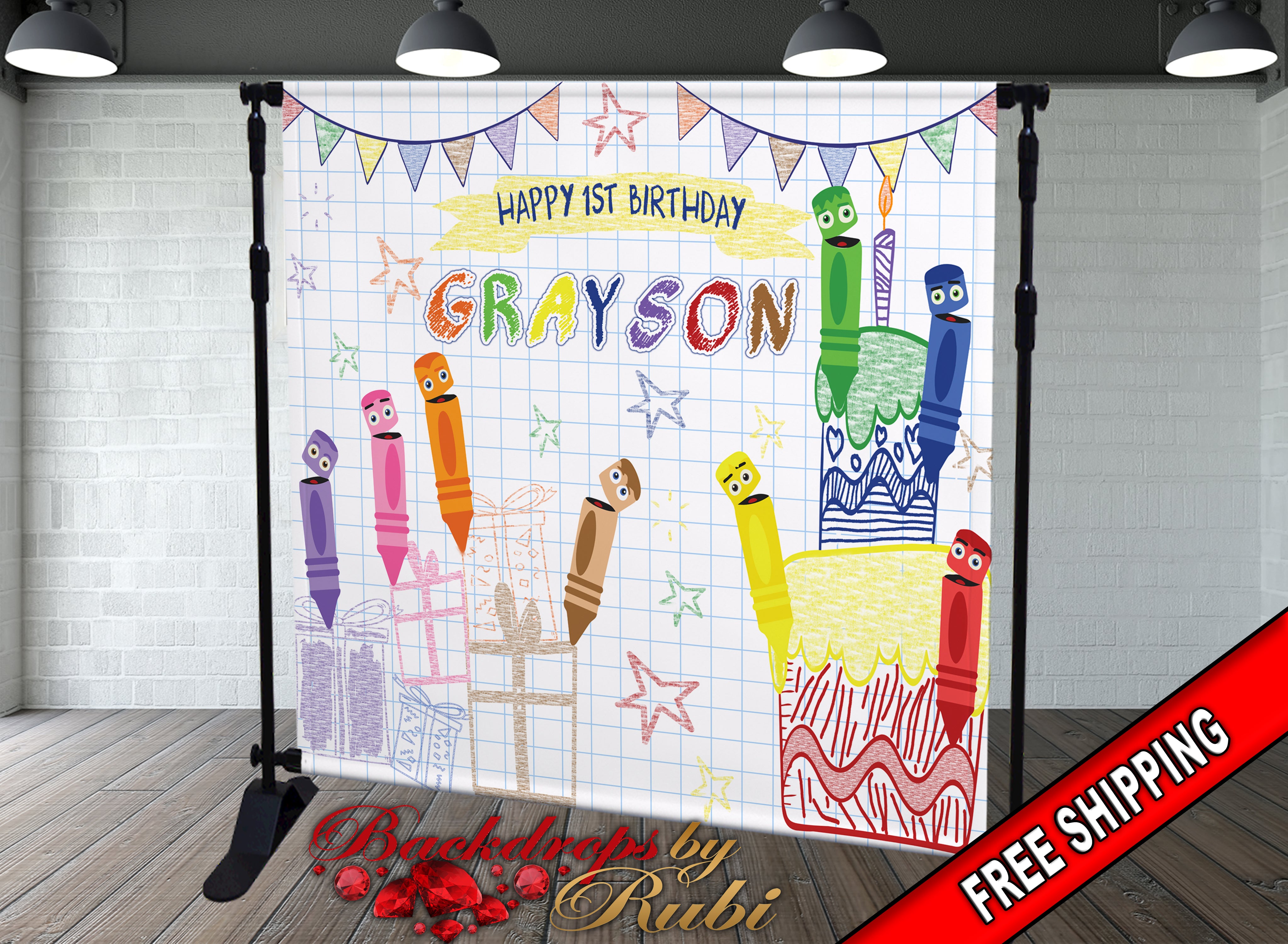 Color Crew Backdrop, Color Crew Banner, Color Crew Birthday , Color Cr ...