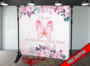 Butterfly Backdrop, Butterfly banner, Butterfly Baby Shower Backdrop, It's a Boy, Butterfly, Butterfly Backdrop Baby shower, It's a girl