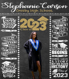 Chalkboard Graduation Backdrop, Graduation Backdrop, Graduation Photo Booth, Class of 2023 Backdrop, Graduation Senior Prom Banner