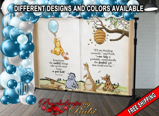 Winnie the Pooh Birthday, Winnie the Pooh Nursery/Baby Shower, Winnie the Pooh Backdrop, Winnie the Pooh Story Book, Winnie the Pooh Classic