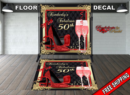 High Heels Floor Decal, High Heels Floor Sticker, High Heels Decal, High Heels Decal, High Heels Birthday Decal, High Heels Red