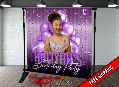 Birthday Backdrop, Custom Photo Birthday Backdrop, 21st Birthday Backdrop, Prom Backdrop, Birthday Banner, Photo Birthday Backdrop, 50th