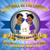 Boxing Gender Reveal Backdrop, Gender Reveal Boxing , Gender Reveal backdrop, Boy Or Girl, Gender Reveal Prince or Princess, Baby Boxer