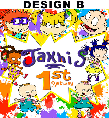 Rugrats Backdrop, Rugrats Banner, Rugrats Birthday, Rugrats Party, Rugrats Personalized Backdrop, Rugrats Baby Shower, Rugrats African American