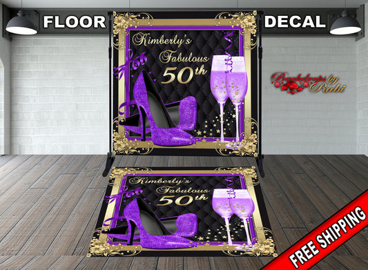 High Heels Floor Decal, High Heels Floor Sticker, High Heels Decal, High Heels Decal, High Heels Birthday Decal, High Heels Purple