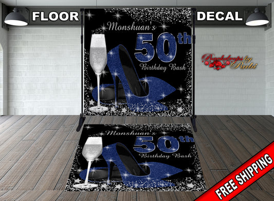 High Heels Floor Decal, High Heels Floor Sticker, High Heels Decal, Classic Man Decal, Classic Man Birthday Decal, High Heels gold